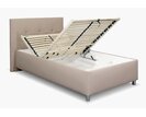 Čalouněná postel s úložným prostorem Crissy 120x200 svetlo hnedá