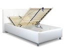 Čalouněná postel s úložným prostorem Crissy, 140x200, bílá