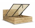Postel s rošty a úložným prostorem a roštem Tetris, dub wotan