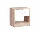 Noční stolek Marina, dub sonoma/bílá mat