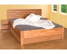 Zvýšená postel dvoulůžko s úložným prostorem Erin 1,  masiv buk