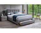 Čalouněná postel s úložným prostorem CS95125, šedá látka, 180x200 cm