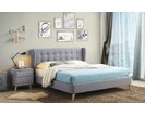 Čalouněná postel s úložným prostorem CS95066, šedá látka, 180x200 cm Čalouněná postel s úložným prostorem CS95066, šedá látka, 180x200 cm