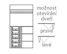 Šatní skříň - pološatní F154, masiv buk Šatní skříň - pološatní F154, masiv buk
