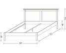 Zvýšená postel LAGGA, 180x200,  masiv buk Zvýšená postel LAGGA, 180x200,  masiv buk