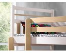 Dětská patrová postel se zábranou a úložným prostorem Miroslav, masiv borovice
