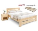 Jednolůžková postel s roštem Berni, 120x200, masiv smrk - pohled č. 1