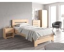 Jednolůžková postel s roštem Berni, 80x200, 90x200, masiv smrk - pohled č. 2