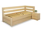 Postel s úložným prostorem Valentin-Pravá, 80x200, 90x200 cm, masiv buk