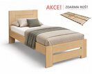 Dřevěná postel s roštem Jirka, 80x200, 90x200, masiv buk - pohled č. 1