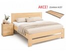 Dřevěná postel s roštem Jirka, 120x200, masiv buk - pohled č. 1