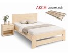 Jednolůžková postel s roštem Jirka, 80x200, 90x200, masiv smrk - pohled č. 1