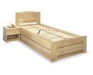 Postel jednolůžko s úložným prostorem Justina, masiv dub