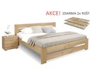 Dřevěná postel dvoulůžko Justina, masiv dub