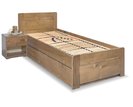 Postel s úložným prostorem Mark, 80x200, 90x200, masiv smrk