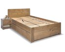 Postel s úložným prostorem Mark, 120x200, masiv smrk