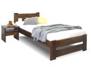 Postel jednolůžko Barča, 90x200cm, masiv borovice, moření ořech