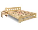 Dřevěná postel dvoulůžko Barča, masiv borovice