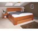 Manželská postel s úložným prostorem OLYMPIA 3. senior 160x200, 180x200, masiv buk, třešeň