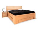 Manželská postel s úložným prostorem MANHATTAN 1. senior, masiv buk