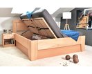 Dřevěná postel s úložným prostorem Venus, 160x200, 180x200, masiv buk