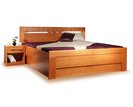 Dřevěná postel s úložným prostorem ARLETA 1, masiv buk