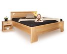 Manželská dřevěná postel dvoulůžko DELUXE 2, masiv buk