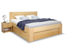 Vysoká dřevěná postel s úložným prostorem APOLLO, masiv buk