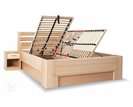 Vysoká dřevěná postel s úložným prostorem  NIO 1, masiv buk