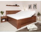 Manželská postel s úložným prostorem DELUXE 3, masiv buk
