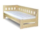 Rozkládací postel ze smrku ARLETA TWIN - Levá Rozkládací postel ze smrku ARLETA TWIN - Levá
