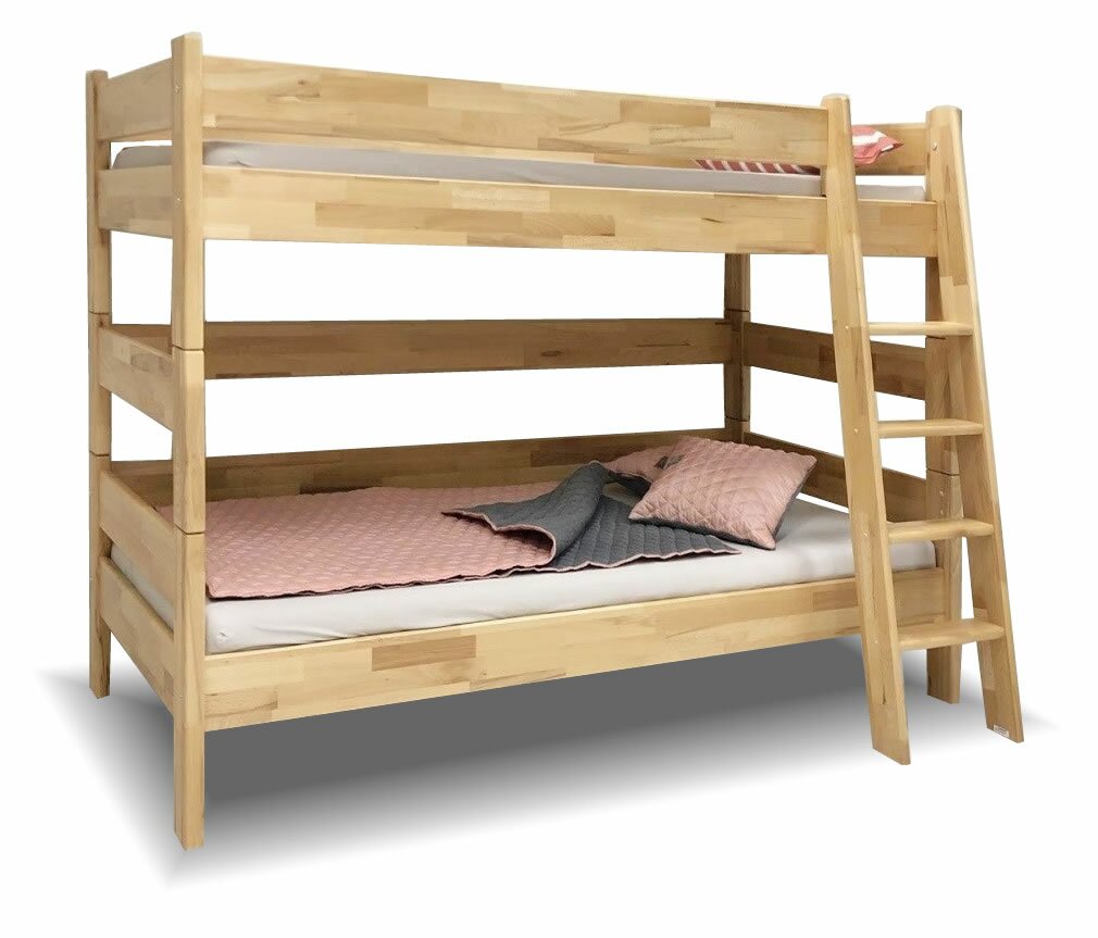 Dětská poschoďová postel Sendy 300B/05B, masiv buk cink jádrový