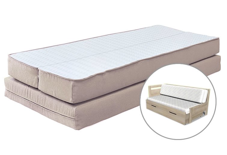 Levně Sada čalouněných matrací REMIRA k rozkládací posteli 80x200, 2x40x200 (půlená)