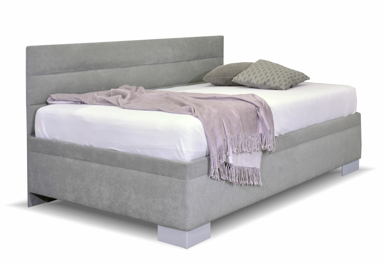 Levně Čalouněná postel Niobe s bočním čelem a úložným prostorem, 120x210cm