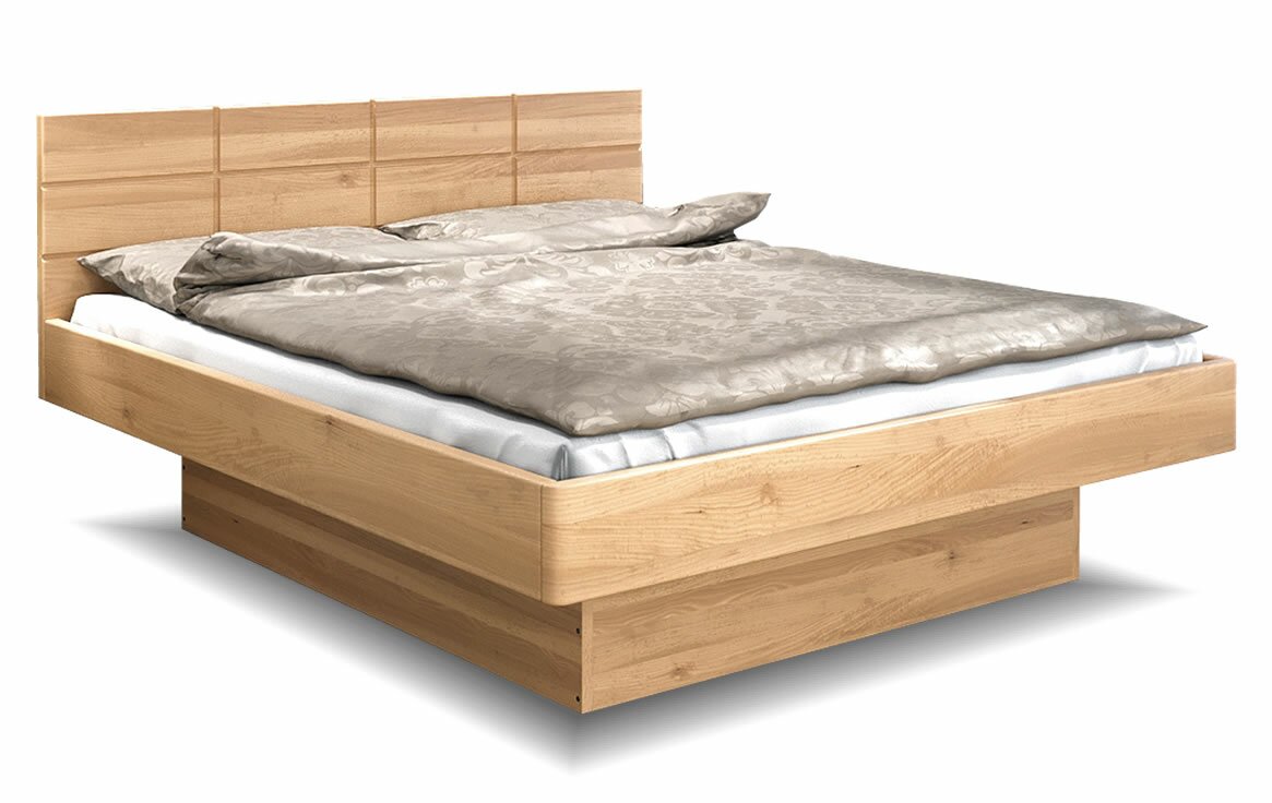 Levně Moderní dřevěná buková postel s úložným prostorem FENIX 1, rošty v ceně