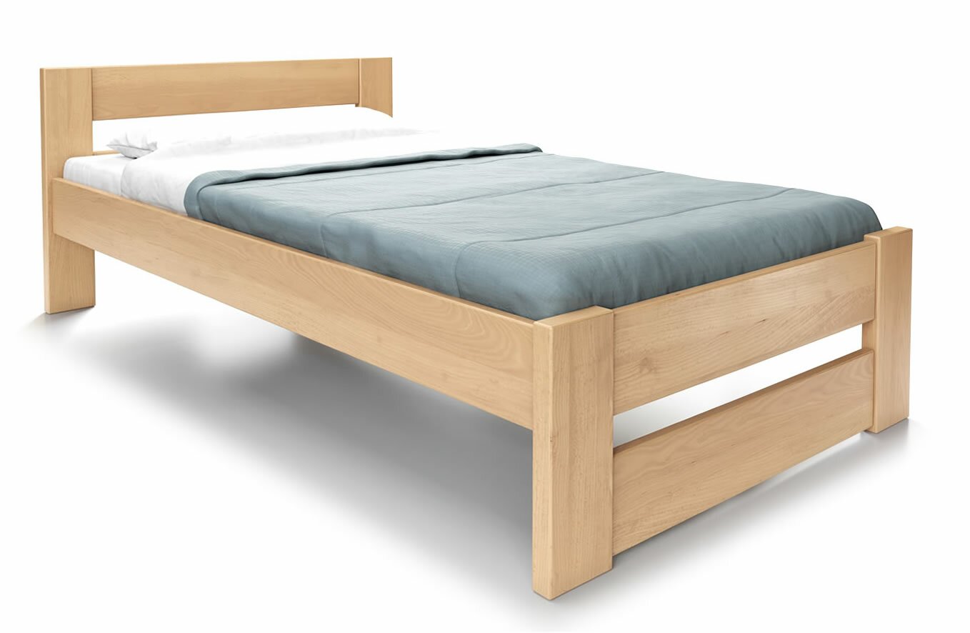 Zvýšená postel jednolůžko ELA, 140x200, masiv buk