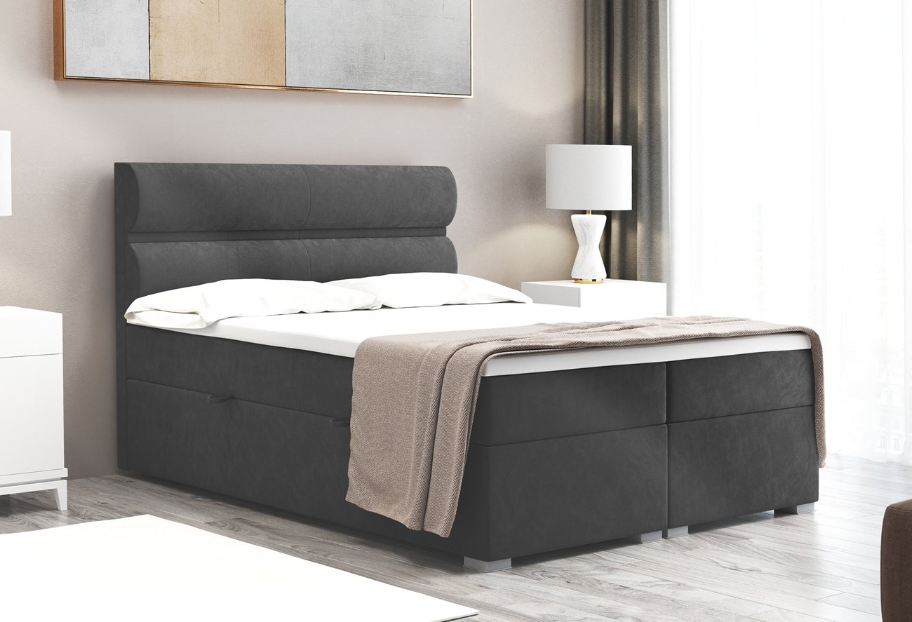 Vysoká postel boxspring VERA, s matracemi a topperem