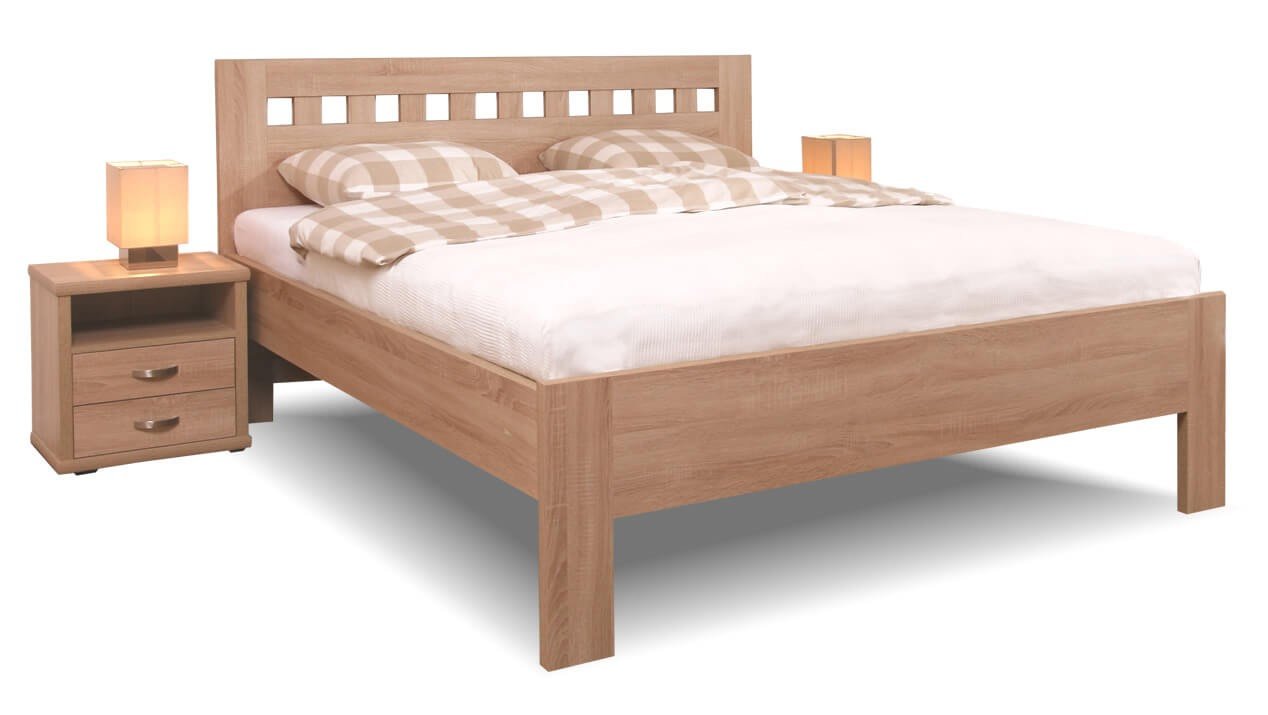 Manželská postel dvoulůžko Ella Mosaic, lamino