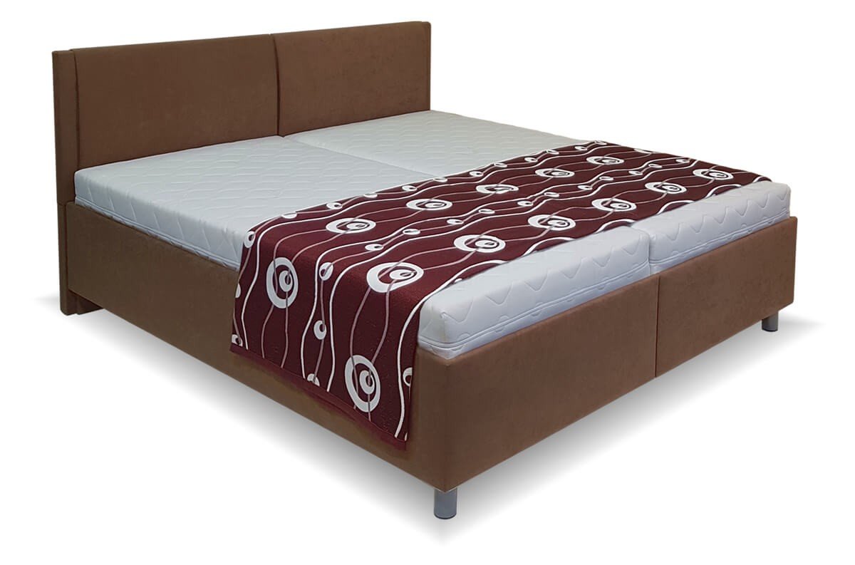 Zvýšená čalouněná postel Martina, s úložným prostorem