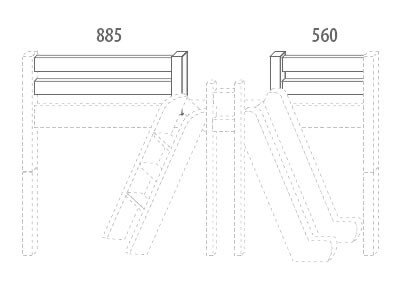 Zábrana C D916/BC - Domino, masiv buk