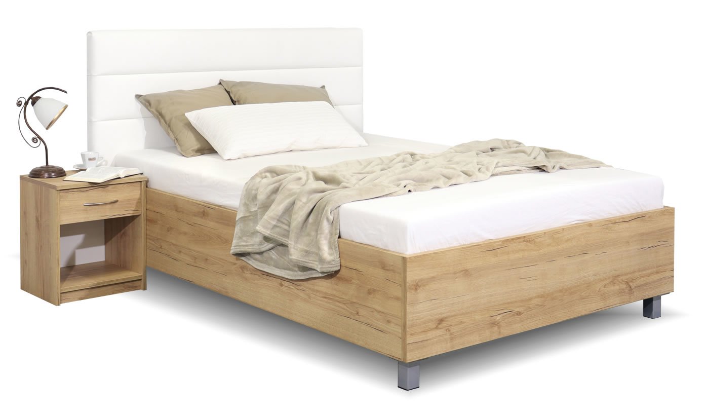 Čalouněná postel s úložným prostorem LA FUTURA, 140x200 cm