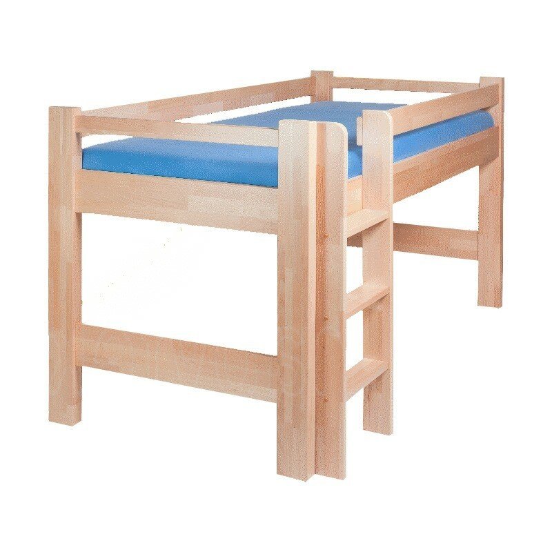 Zvýšené jednolůžko - dětská zvýšená postel 90x200 LUCAS, masiv buk