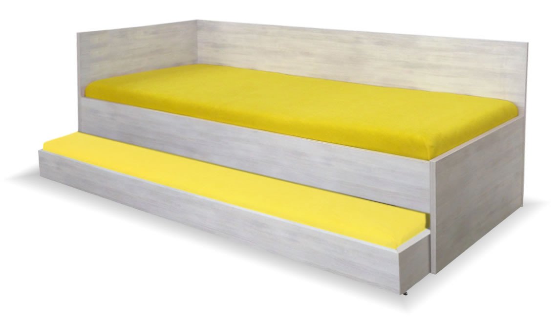 Zvýšená postel s přistýlkou Katty, 90x200 cm - Levá