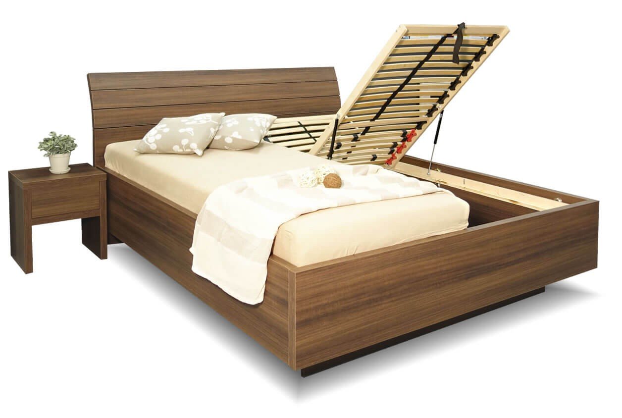 Manželská postel s úložným prostorem Salmia, 160x200, 180x200