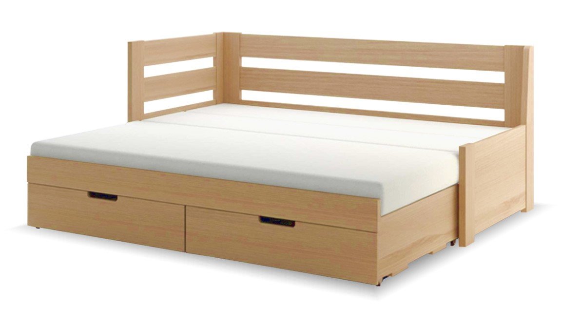 Rozkládací postel s úložným prostorem FLEXI A, levá, lamino