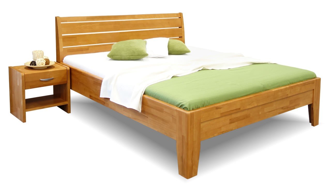 Zvýšená postel z masivu CATARINA 1, 160x210, masiv buk