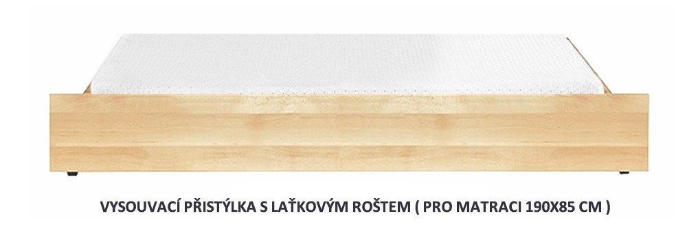 Přistýlka pod postele BW, masiv buk