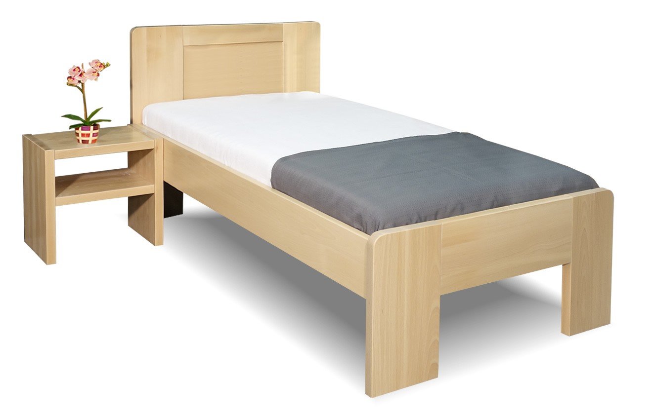 Zvýšená postel z masivu Dan, 80x200, 90x200, masiv buk