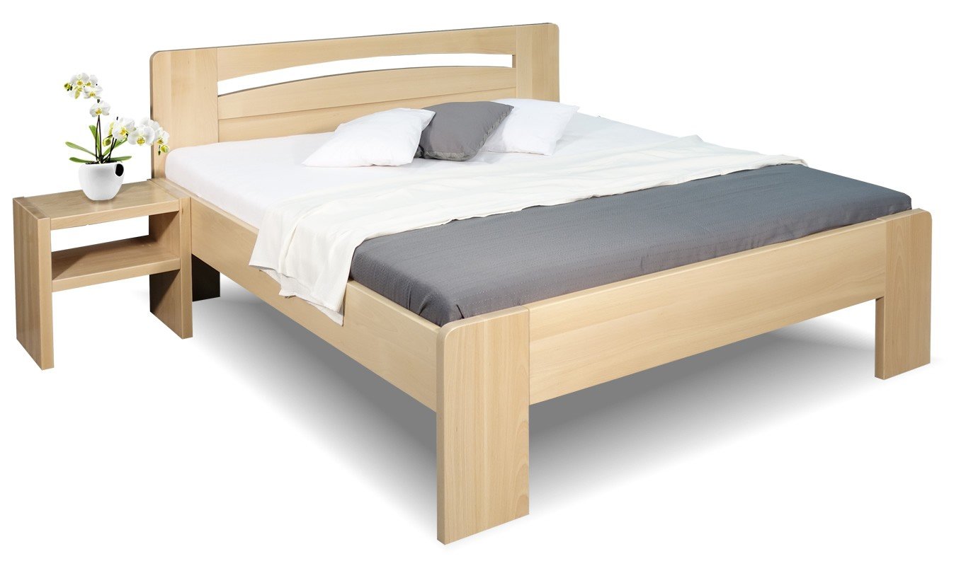 Zvýšená postel z masivu Riči, 180x220, masiv buk