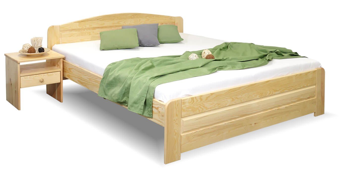 Dřevěná postel LADA, 200x210, masiv borovice